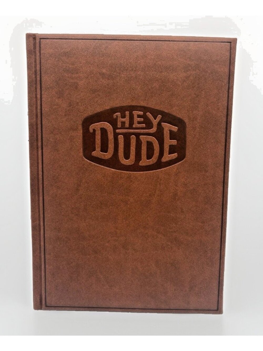 Hey Dude Castelli Leatherette Journal Notebook Lined Pages Made Italy Brown